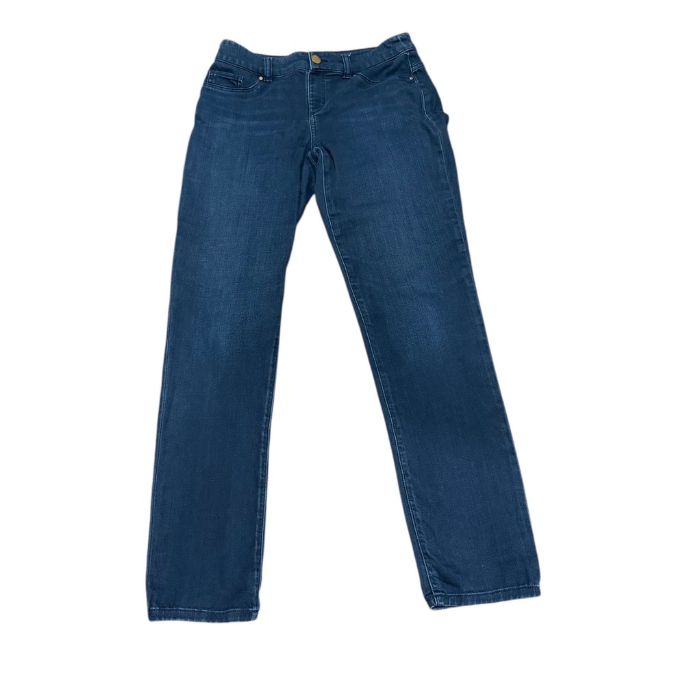 Chicos‎ Platinum Size 00/2 Dark Wash Stretch Denim Pull On